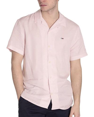 Tommy Hilfiger Hemd SOLID Classic Fit Kurzarmhemd - Pink