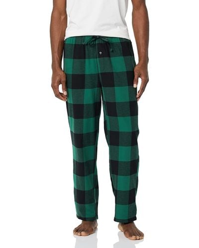 Amazon Essentials Pyjamahose aus Flanell - Grün