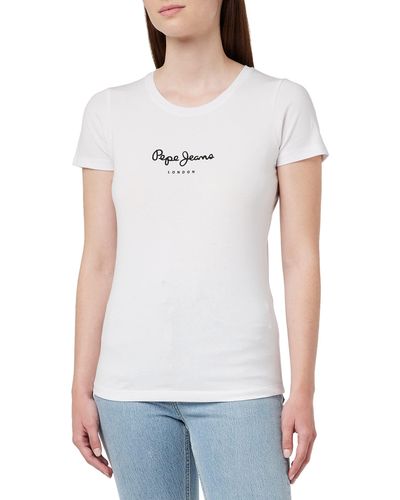 Pepe Jeans Nieuw Virginia T-shirt Voor - Wit
