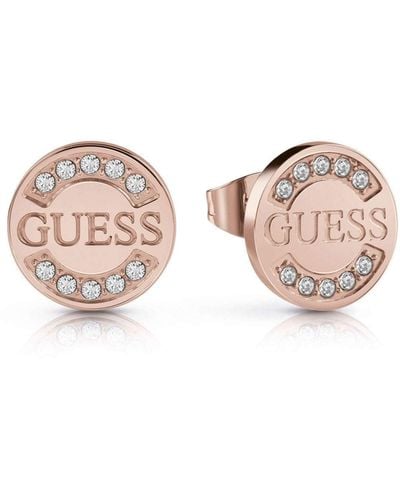 Guess Plaqué or Boutons d'oreilles - UBE28030 - Rose