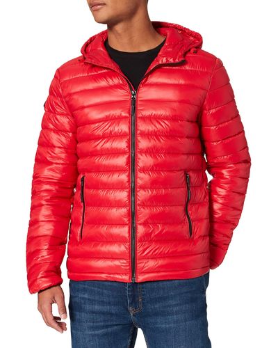 Superdry Shine Hooded Fuji Jackets - Red
