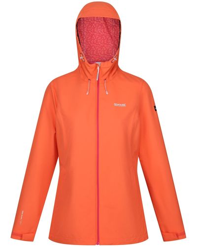 Regatta S Hamara Iii Waterproof Breathable Durable Coat - Orange