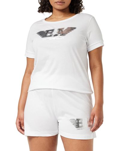 Emporio Armani Underwear Logo ia Pajamas - Weiß