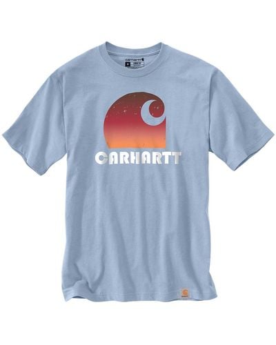 Carhartt Loose Fit Heavyweight Short-sleeve C Graphic T-shirt - Blue