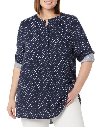 Amazon Essentials Blusa Tejida de ga Larga Mujer - Azul