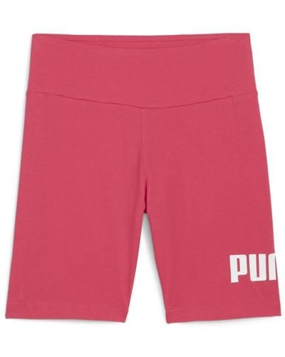 PUMA Essentials 7" Logo Legging Shorts - Red