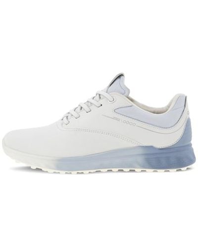 Ecco S Three Ladies Goretex Golf Shoes 102963 White/dusty Blue/air 60618 Eu37