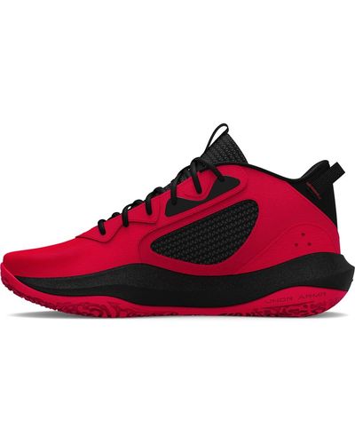 Under Armour Grade School Ua Lockdown 6 Basketball Shoes Court Performancence - Rot