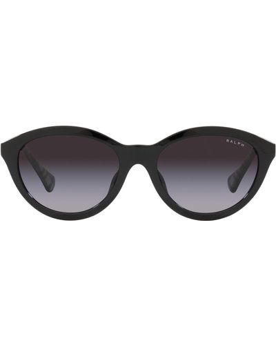 Ralph By Ralph Lauren Ra5295u Universal Fit Oval Sunglasses - Black