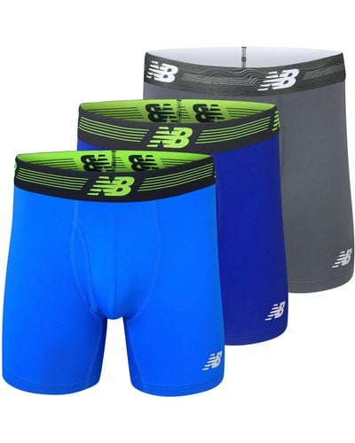 New Balance 6" Boxer Brief Fly Front with Pouch - Blau