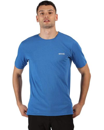 Regatta Tait T-shirt Van Coolweave Katoen - Blauw