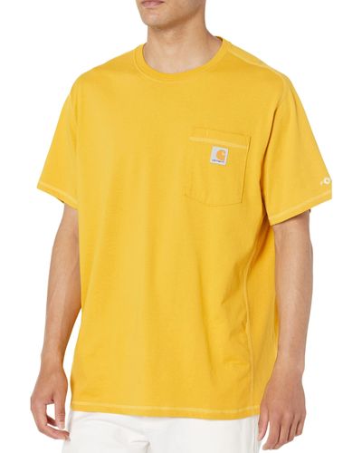 Carhartt Force Relaxed Fit Midweight Short Sleeve Pocket Tee - Yellow