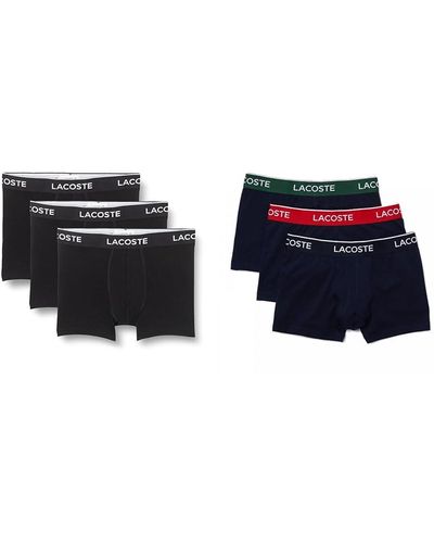Lacoste Boxer Shorts Noir S Boxer Shorts Marine/Vert-Rouge-Marine S - Schwarz