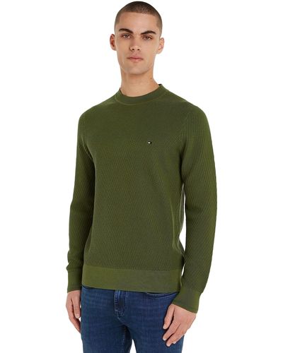 Tommy Hilfiger Rectangular Structure Crew Nk in Brown for Men | Lyst UK