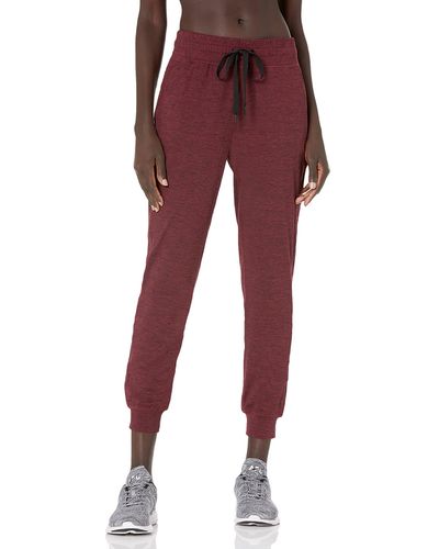Amazon Essentials Brushed Tech Stretch Jogging Bottoms - Red
