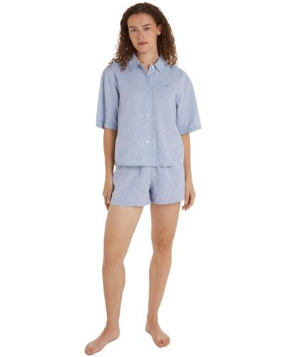 Tommy Hilfiger Pyjama-Set Short Sleeve Kurz - Blau