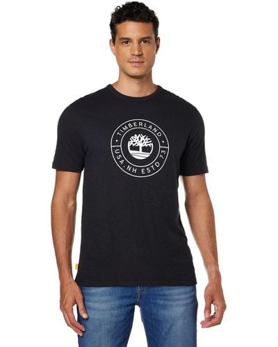 Timberland Shirt Uomo con Logo Circolare - Taglia - Nero