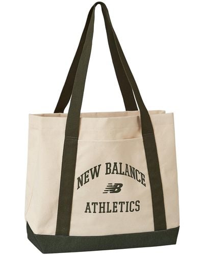 New Balance , , Cotton Canvas Tote Travel Bag, Casual Wear, One Size, Kombu - Natural