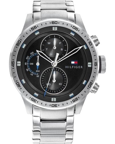 Tommy Hilfiger Analog Quarz Uhr mit Edelstahl Armband 1791805 - Mettallic
