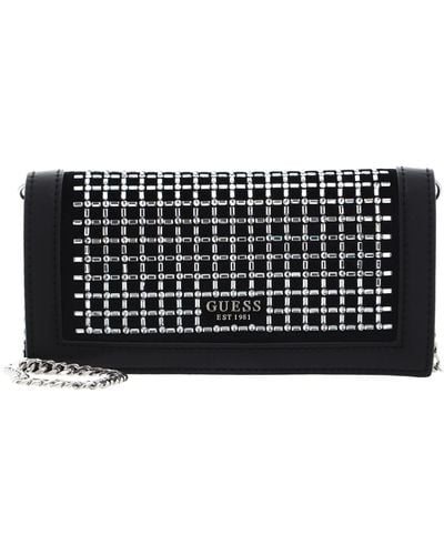 Guess Gilded Glamour Mini Xbody Clutch Bag Black