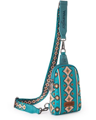 Wrangler Azteken-Crossbody-Tasche für - Blau