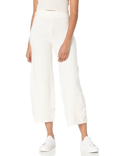 The Drop Bernadette Pull-on Loose-fit Cropped Sweater Pant - White