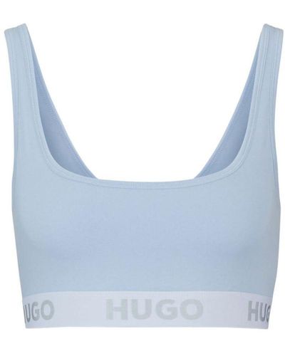 HUGO Bralette Sporty Logo - Blau