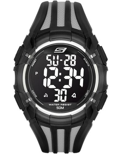 Skechers El Porto Digital Chronograph Watch - Metallic