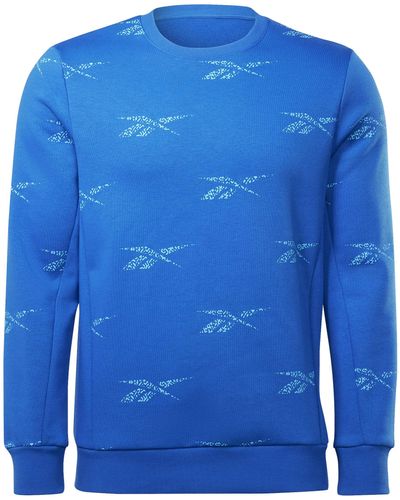 Reebok All Over Print Crew Sweatshirt - Blauw
