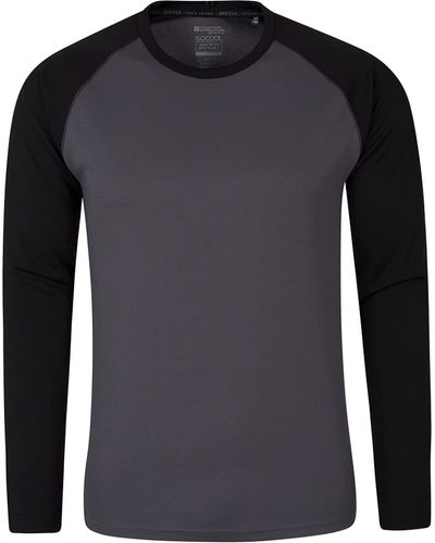Mountain Warehouse Shirt d'endurance à ches Longues pour - Séchage - Noir
