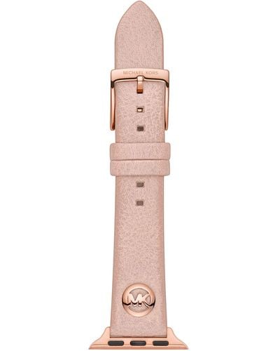 Michael Kors 38 Mm/40 Mm/41 Mm Logo Charm Band For Apple Watch - Pink