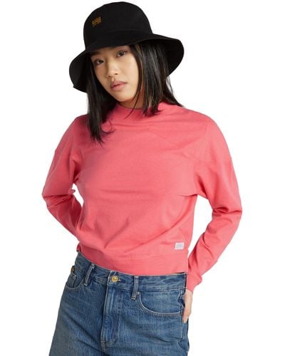 G-Star RAW Costruito Loose Mock T LS Wmn T-Shirt - Rosso