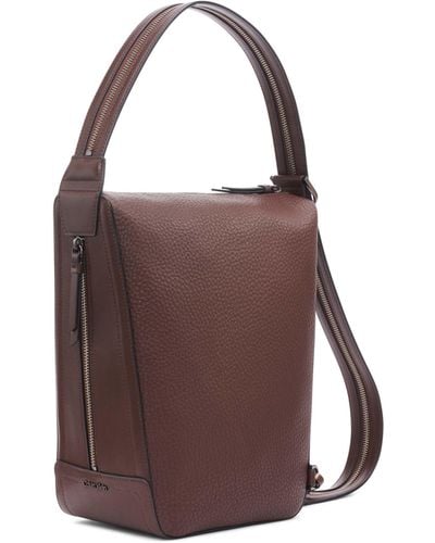 Calvin Klein Moss Convertible Sling Backpack & Hobo Shoulder Bag - Purple