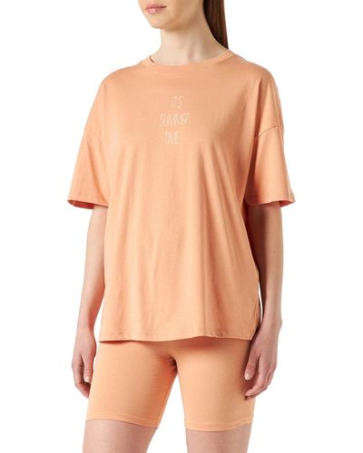 Schiesser Schlafanzug Kurz Pyjamaset - Orange