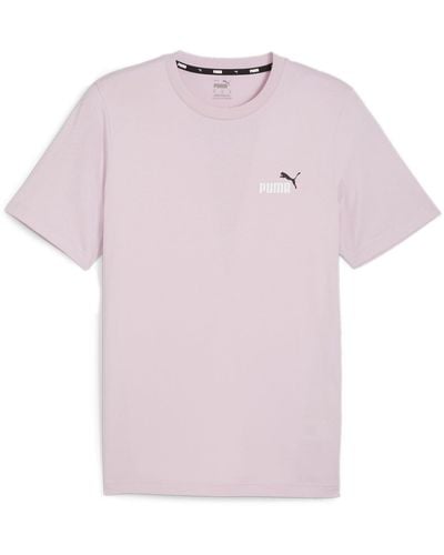 PUMA Essentials+ zweifarbiges T-Shirt mit kleinem Logo MGrape Mist Purple - Lila