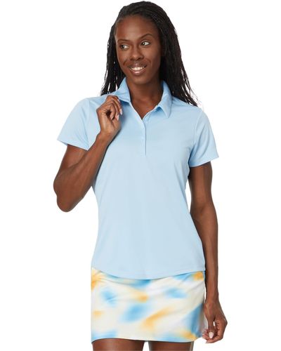 adidas Solid Performance Short Sleeve Polo Shirt Golf - Blue