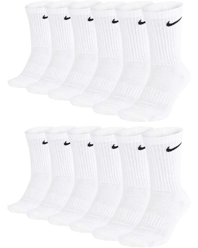 Nike SX7677 Chaussettes de sport courtes pour homme et femme Blanc/noir Taille 34 36 38 40 42 44 46 48 50
