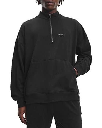 Calvin Klein L/s Quarter Zip Sweatshirt - Zwart