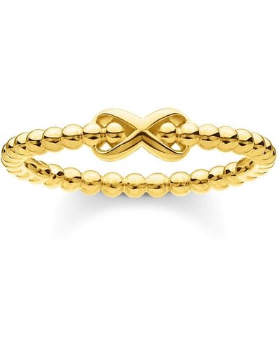Thomas Sabo Ring Dots With Infinity Gold 925 Sterling Silver - Yellow