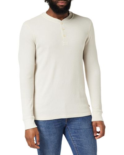 Levi's Long-Sleeve Thermal 3-Button Henley Hemd - Weiß