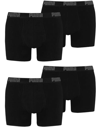 PUMA 4 er Pack Boxer Boxershorts Unterhose Pant Unterwäsche - Schwarz