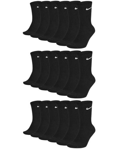 Nike Everyday Cushioned Lot de 6 paires de chaussettes d'entraînement mi-mollet pour homme - Noir