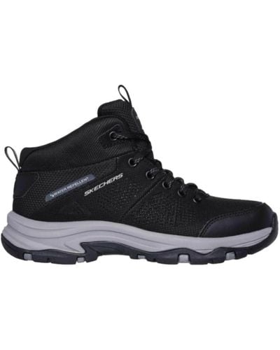 Skechers , TREGO TRAIL KISMET Mujer, Black Synthetic/Mesh/Charcoal Trim, 38.5 EU - Negro