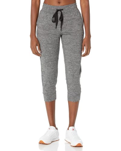 Amazon Essentials Plus Size Brushed Tech Stretch Crop Jogger - Gray