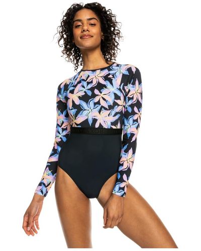 Roxy Long Sleeve One-Piece Swimsuit for - Langärmliger Badeanzug - Frauen - XL - Mehrfarbig