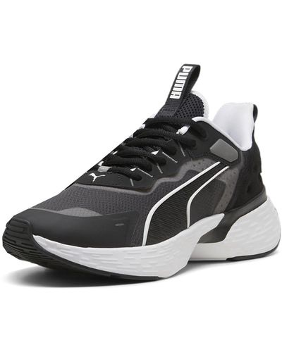 PUMA Mens Softride Sway Running Trainers Shoes - Black, Black, 11