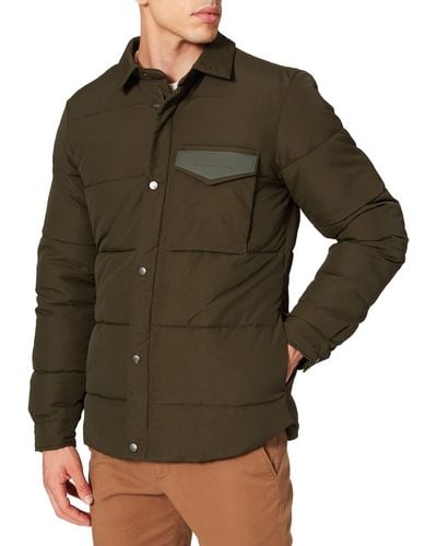 Scotch & Soda Water-repellent Shirt Jacket With Repreve Filling Anorak - Green