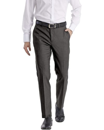 Calvin Klein Slim Fit Dress Pant Pantalones de Vestir - Gris
