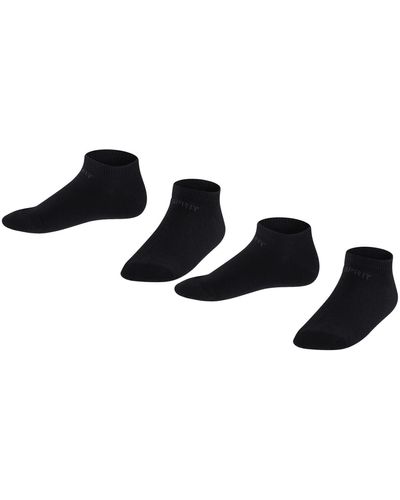 Esprit Foot Logo 2-Pack K SN algodón corte unicolor 2 pares - Negro