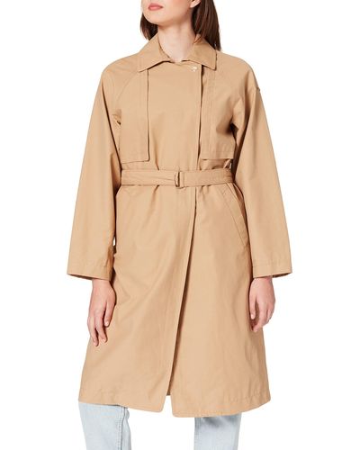 Geox W Roose Trench Woman Jackets - Natural